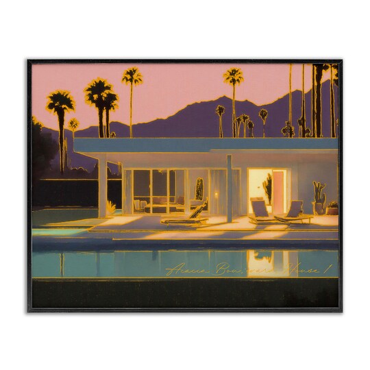 Stupell Industries; Stupell Industries Sunset Glow Summer Pool Framed Giclee Wall Art Design by Noah Bay; Category:Framed Art; Image:1